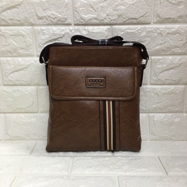 gucci leather sling bag