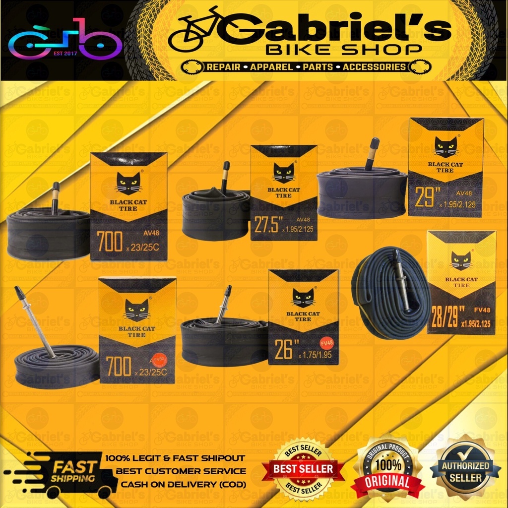 BLACK CAT BICYCLE INNER TUBE COMPLETE SIZES
