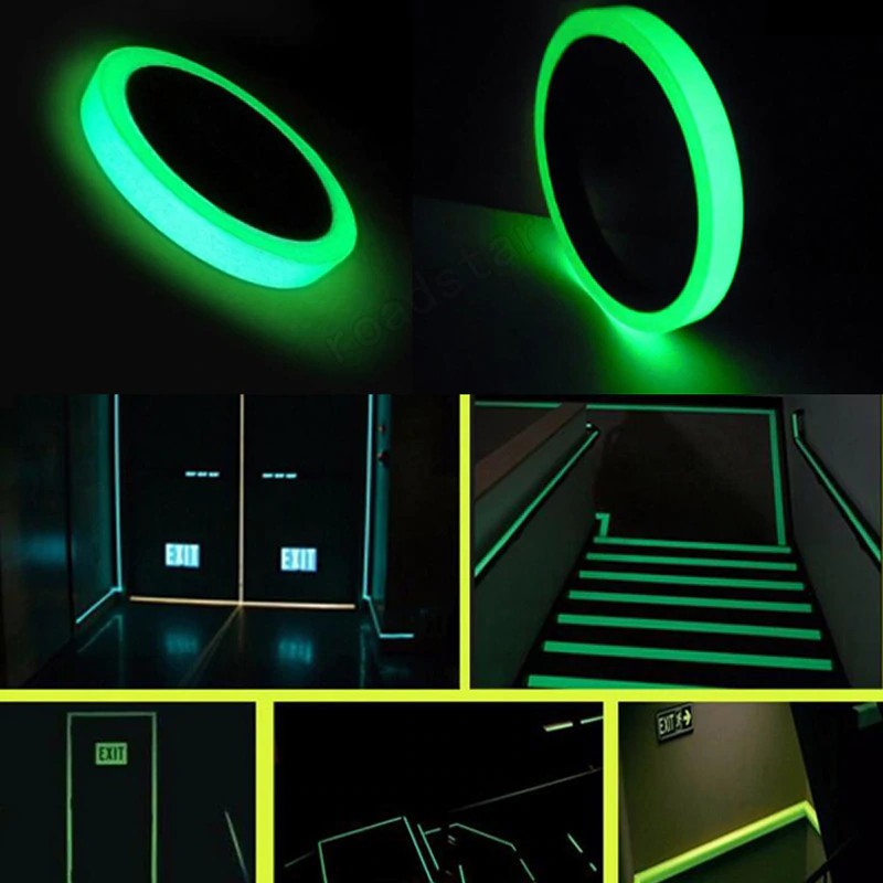 EONBON Glow in The Dark Luminous Tape Sticker 30 Feet x 1 Inch Removable Waterproof Photoluminescent Glow in The Dark Safety Tape Perfect for Home Eco-Friendly Non-Toxic Office Luminous Party 