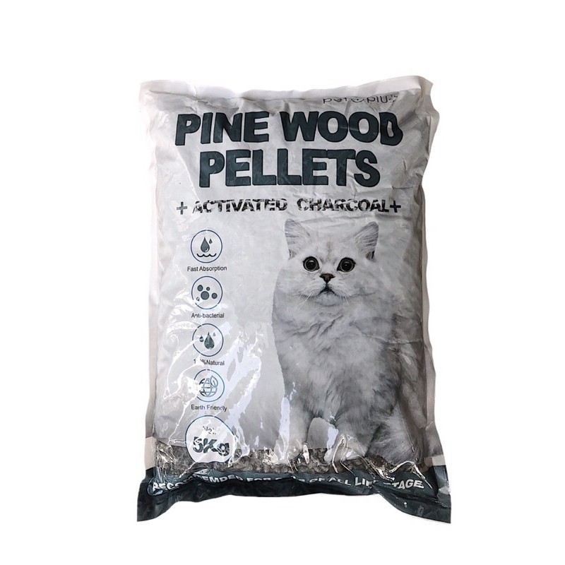 Pet Plus Pine Wood Pellets Activated Charcoal Cat Litter (5kg) Shopee Philippines