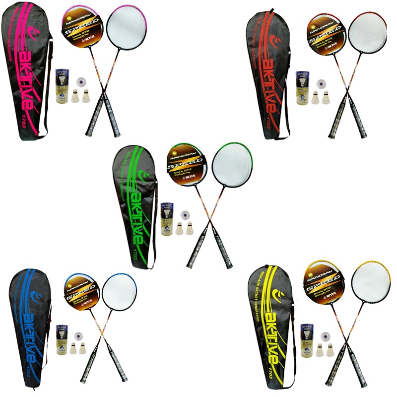 Aktive Badminton 1703 New Generation Rackets w/ Free 3pcs.Feather