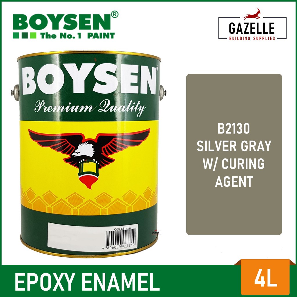 Boysen Epoxy Enamel 4l W Curing Agent 7 Colors White Silver Gray Blue Green Red Black Shopee Philippines