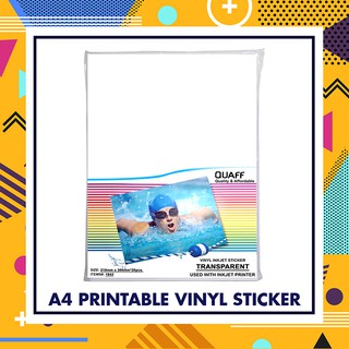 quaff printable vinyl inkjet sticker a4 shopee philippines