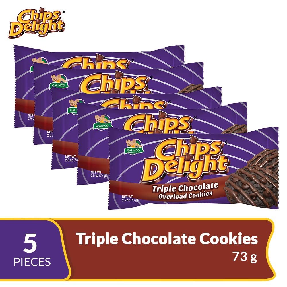 Chips Delight Triple Chocolate 73g (5 Pieces) Shopee Philippines