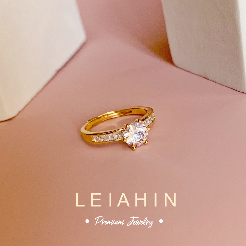 LEIAHIN 18k Gold Terumi Ring Accessories Jewelry For Women Korean