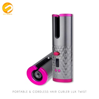 Lux Twist Portable Cordless Hair Curler Waver Rollers Iron LCD Digital Display USB Rechargeable