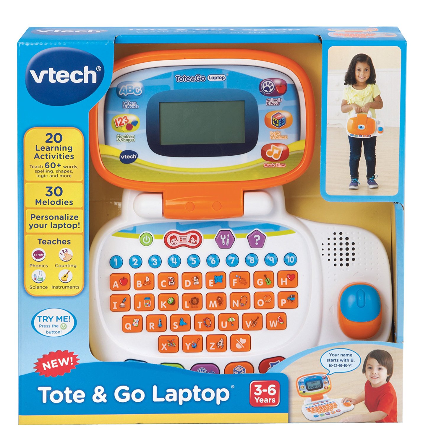 Vtech My Laptop (Tote & Go) Baby Toddler Toy Orange Shopee Philippines