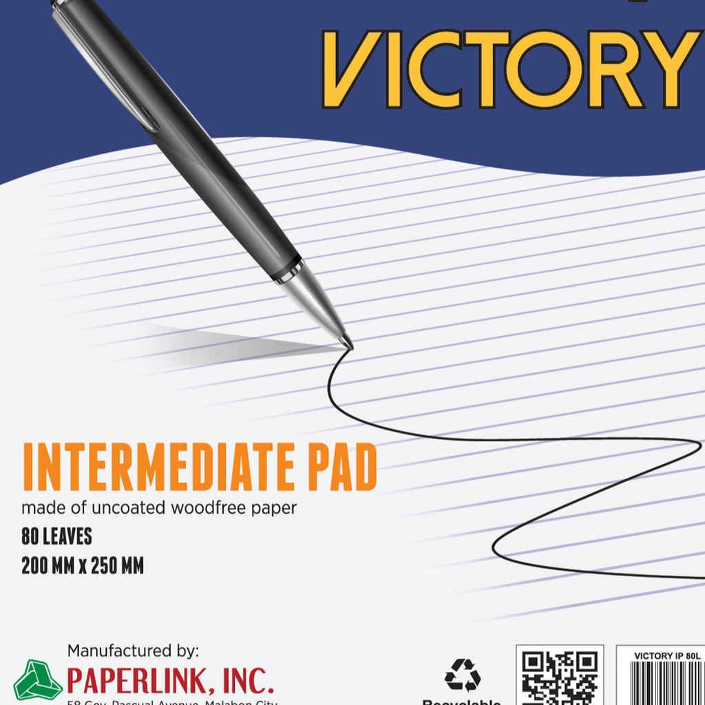 10-pads-victory-intermediate-pad-sold-per-ream-shopee-philippines