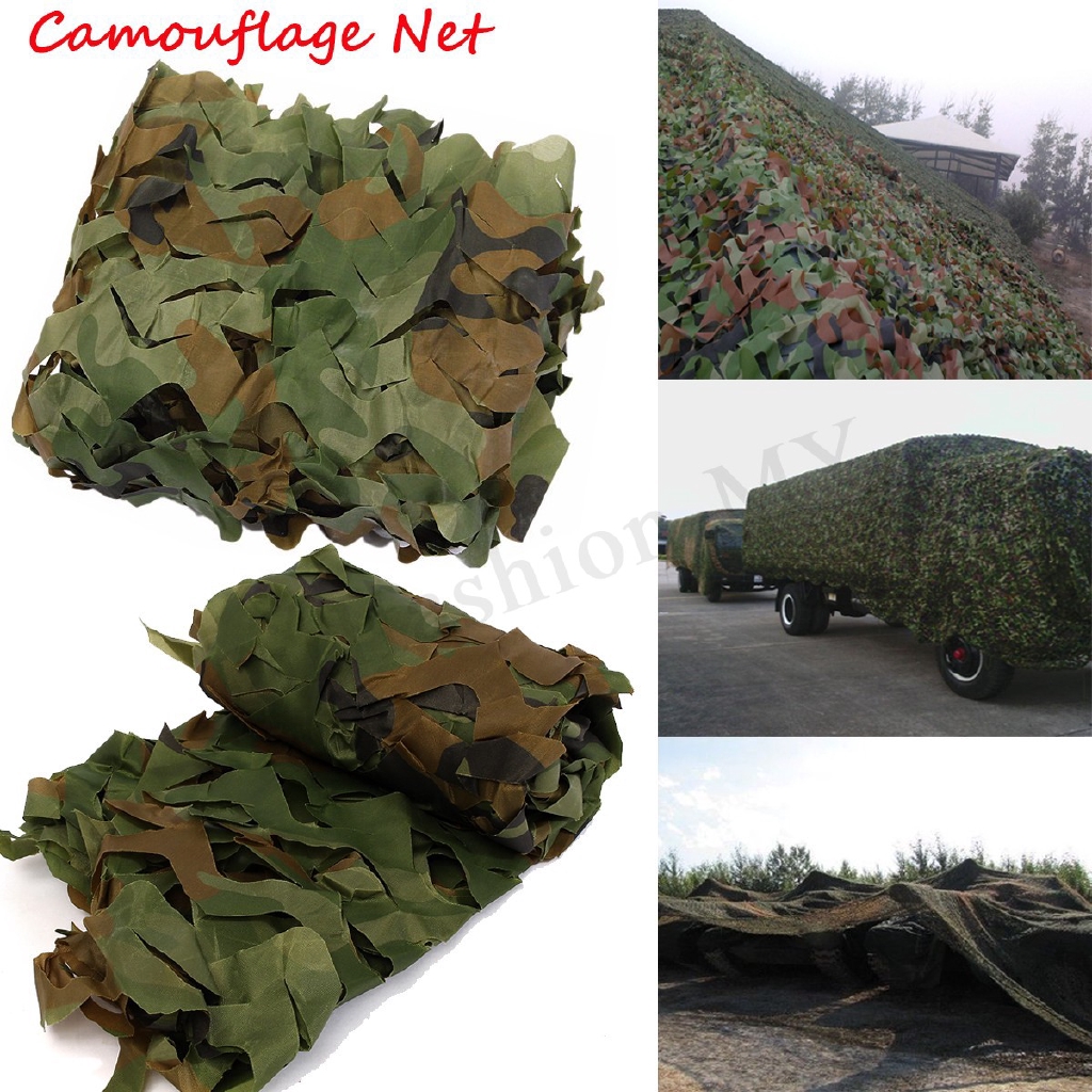 Woodland Desert Leaves Camouflage Camo Army Net Netting Camping Military Hunt Q 