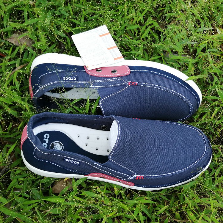 crocs denim shoes