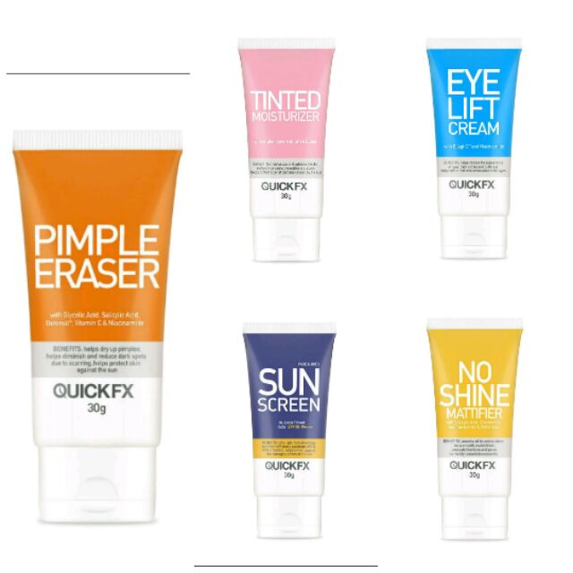 Quickfx Pimple Eraser / Eyelift Cream/Sun screen 30g Shopee Philippines