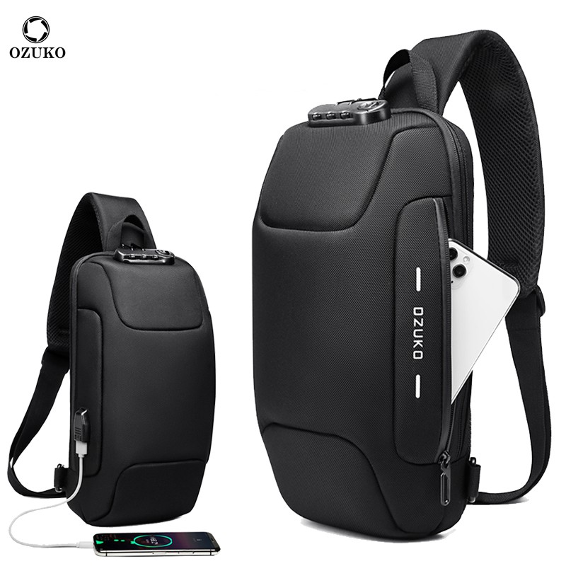 man bag with usb charger