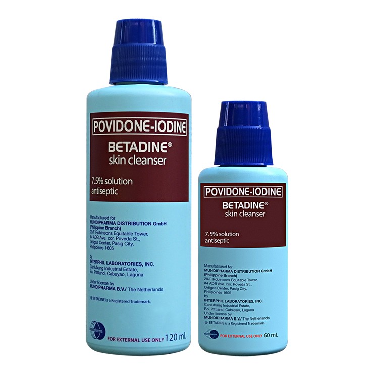 On Hand Betadine Povidone Iodine Skin Cleanser 60ml 120ml Shopee Philippines