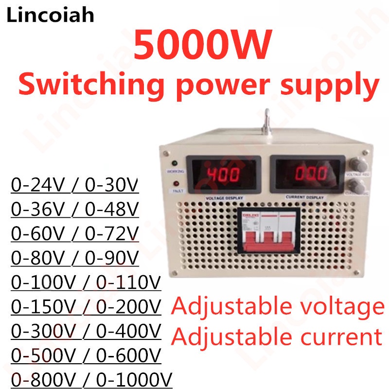 5000W Switching Power Supply Output 24V 36V 48V 60V 72V 80V 150V 300V