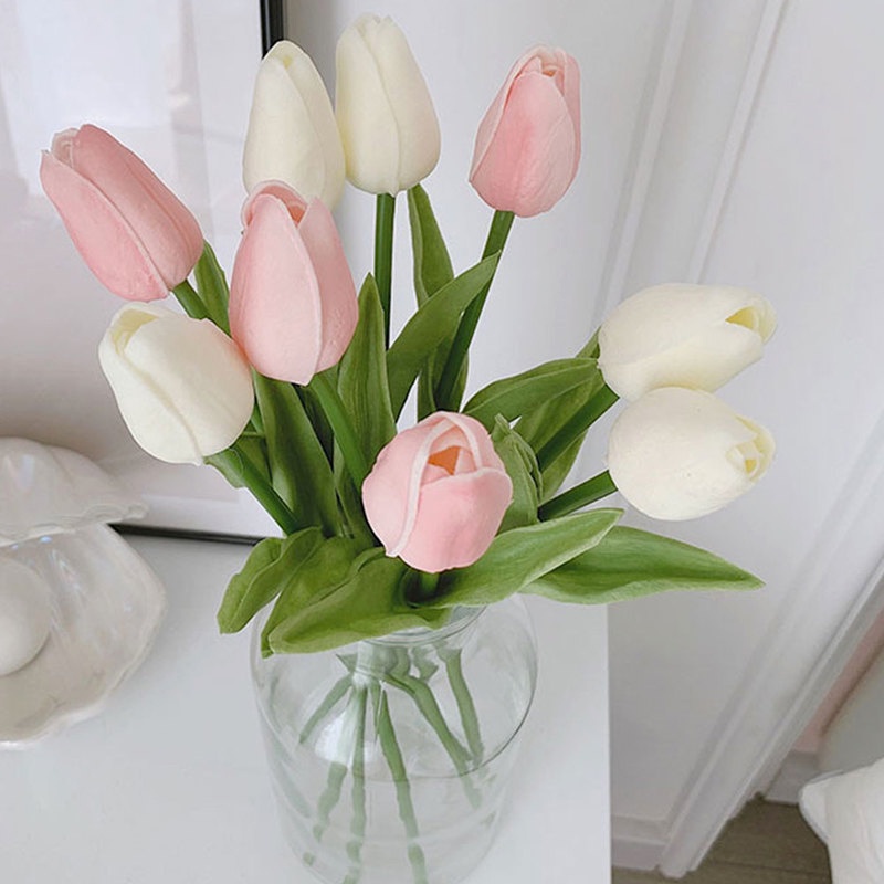 [ goodmarket ] Cheap Fake Flowers Artificial Tulip PU Plastic ...