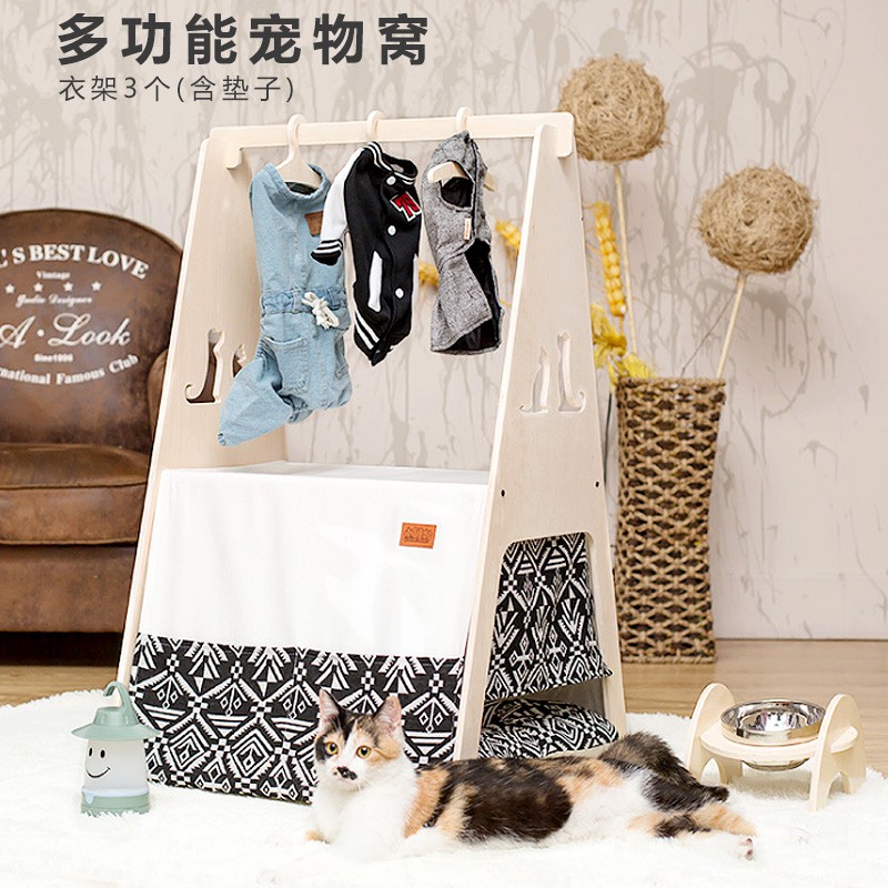 Pet Cat Dog Clothes Hanger Cabinet Display Cabinet Cat Wardrobe Closet Teddy Shopee Philippines