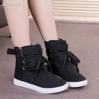 Women's Ankle Boots Breathable Lace-Up Canvas Winter Warm Casual Flat Boots Fashion Shoes D232