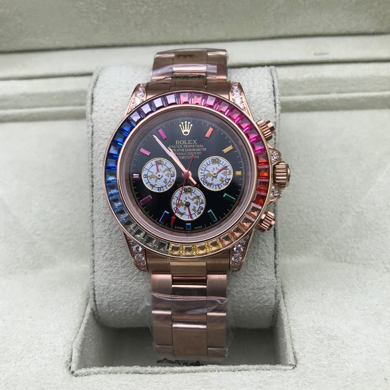 ROLEX Daytona Automatic Watch For Men Women Pawnable Original Water Proof Stainless Steel Rose Gold