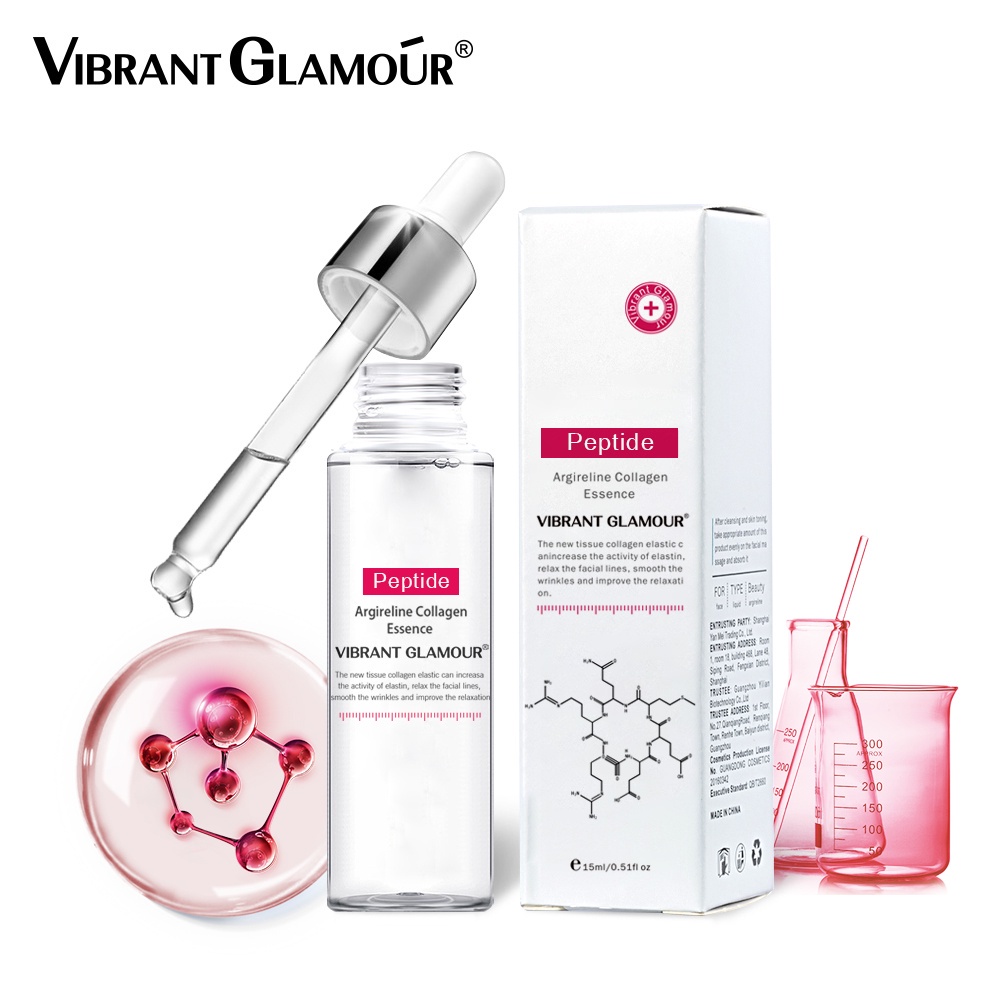 Vibrant Glamour Anti Aging Face Serum Collagen Peptides Vitamin C And E Whitening Essence Facial 7836