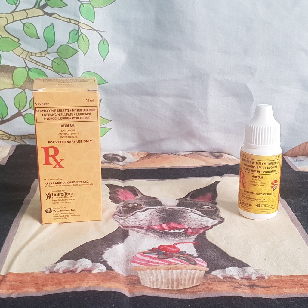 Otiderm Antibacterial and Insecticidal Ear Drops for Dogs and Cats