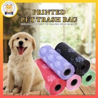 [Ready Stock] Pet Plastic Garbage Bag Printed Disposal Bag Dog Cat Waste Poop Bag
