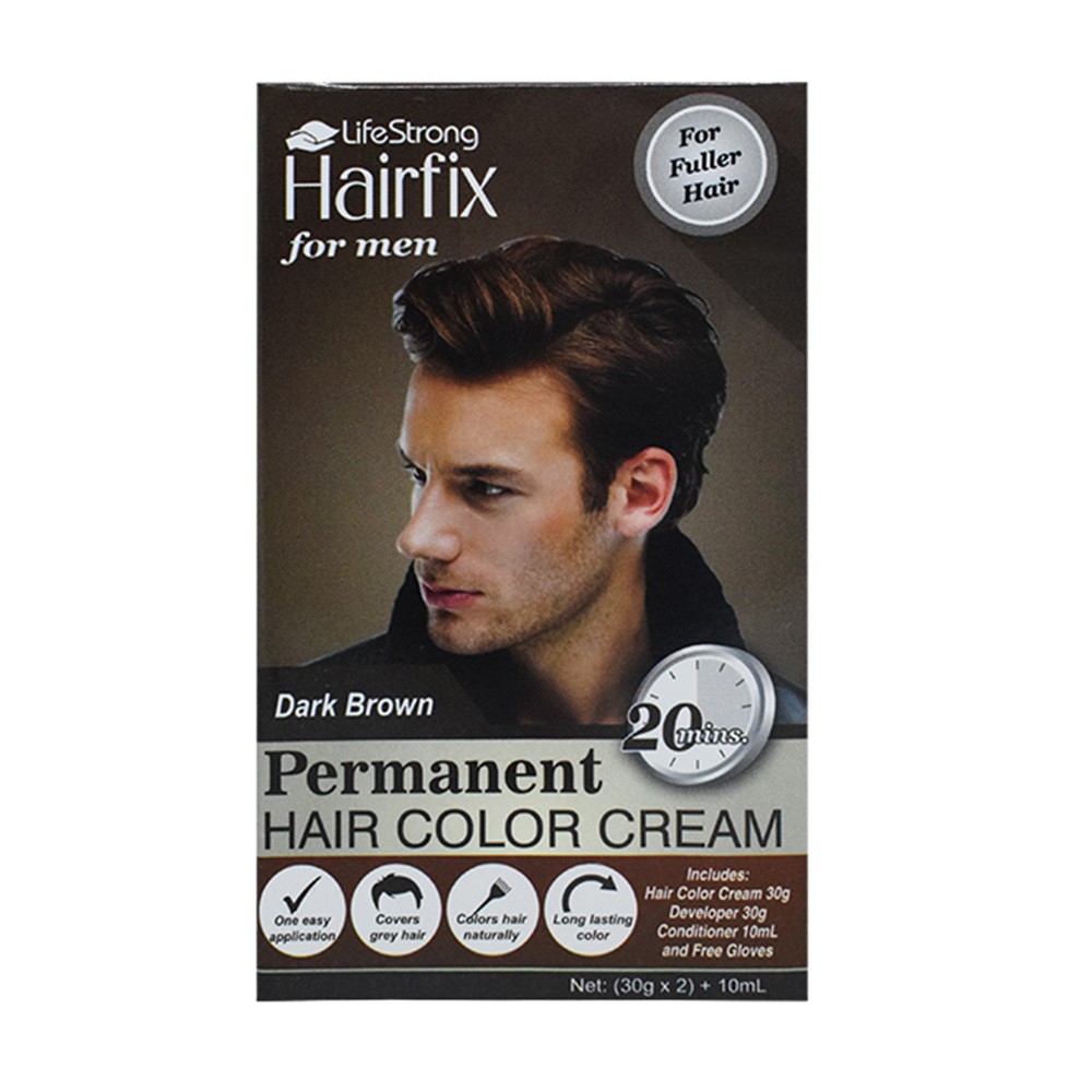 Hairfix Color Cream For Men 60ml Dark Brown | Shopee Philippines