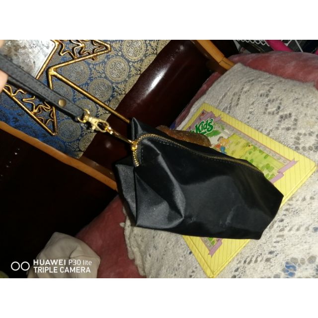 plain black clutch bag