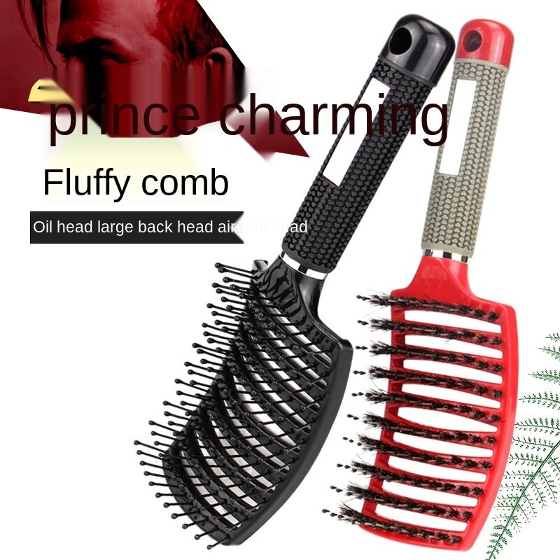 Men's big crescent moon comb modeling magic tool blow back hair comb  curling comb comb rib hair comb | Shopee Philippines