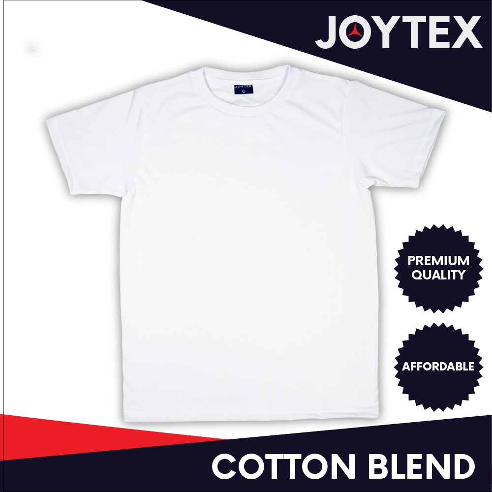 ROUND NECK CASUAL WHITE PLAIN SHIRT: JOYTEX | Shopee Philippines