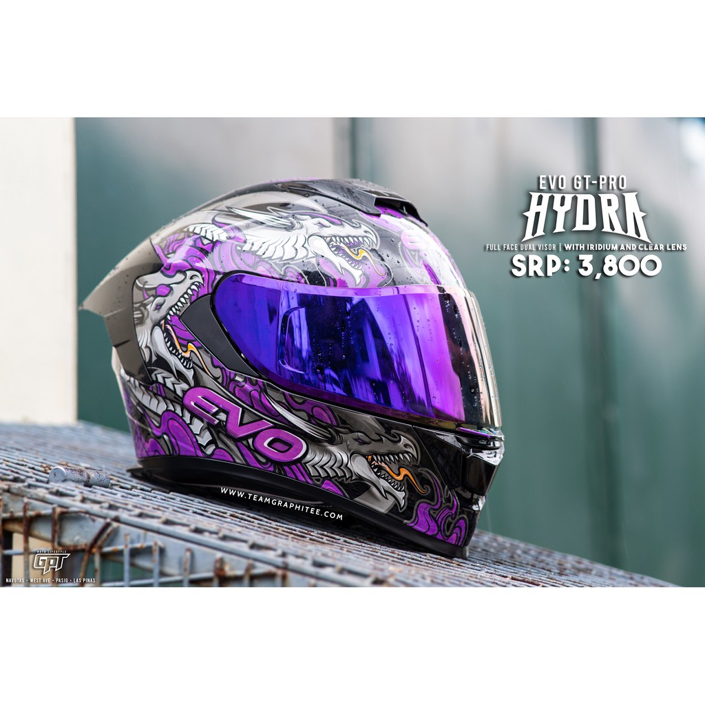 EVO GTPRO HYDRA (PURPLE) FULL FACE HELMET Shopee Philippines