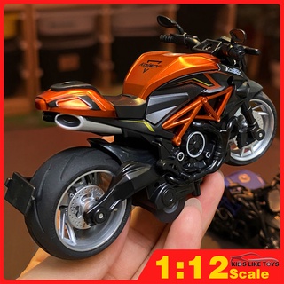 KLT 1:12 Gusta Motorcycle Diecast Model Car Toy Cars for Boys Toys Car For Kids Gift For Birthday