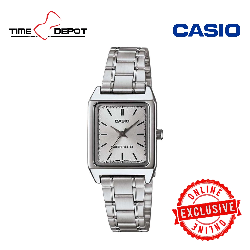 casio women's stainless steel watch
