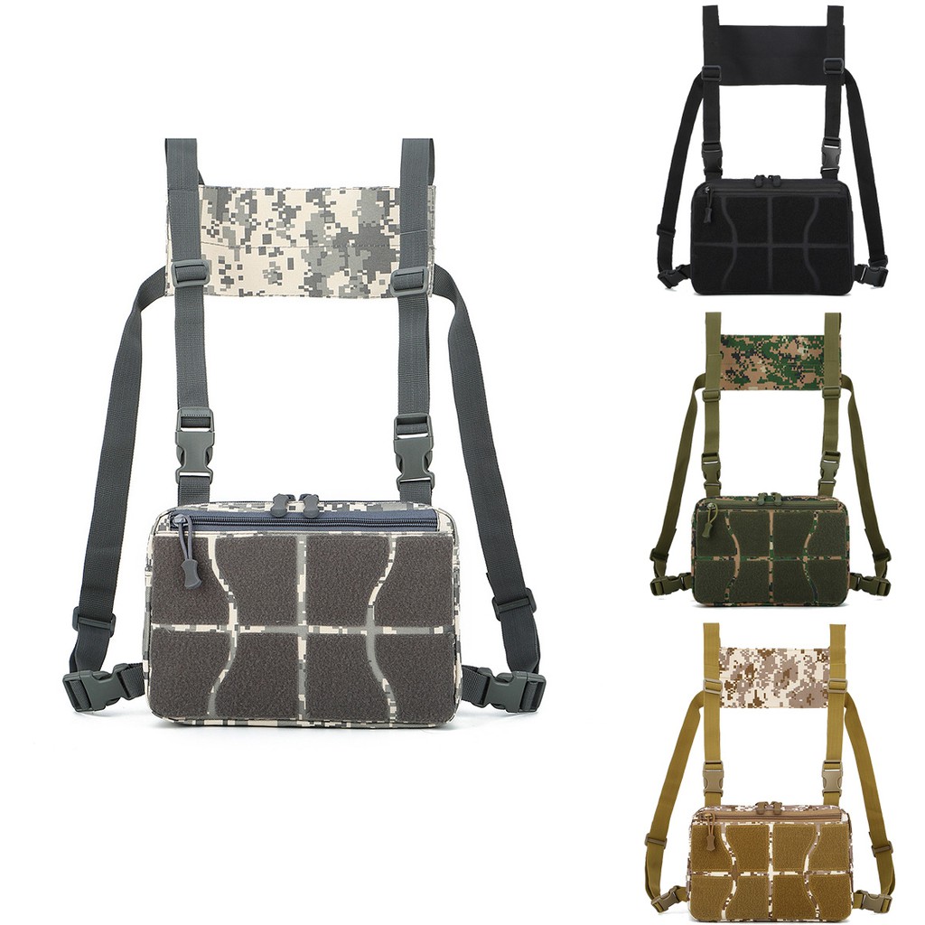 Outdoor Chest Rig Bag Men Adjustable MultiFunctional Molle Tool Pouch Shoulder Bag Vest Bag