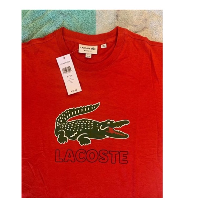 red lacoste t shirt