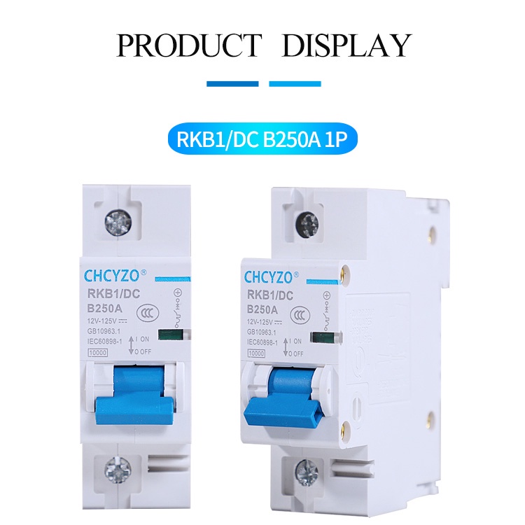 Mini Circuit Breaker DC 12V 24V 48V DC MCB Battery Car Protector 3A to 250A Air Switch Use Din Rail Mount - Image 8