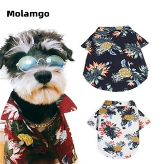 MOLAMGO pet clothes for dog Big Dog Male Shirt Hawaiian Style Pet Clothes Dog clothes Polo Cat Clothes