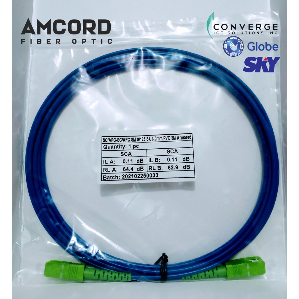 ARMORED Converge Fiber Optic Patch Cord cable AntiRodent Shopee