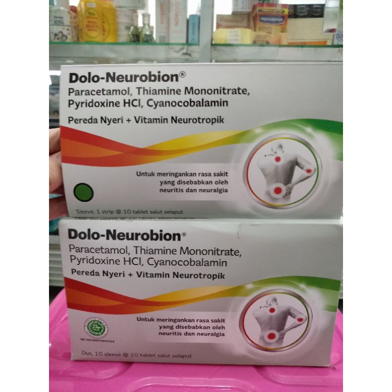 10 Tabs Dolo Neurobion Paracetamil 500mg with Vitamin B1 and B12 for