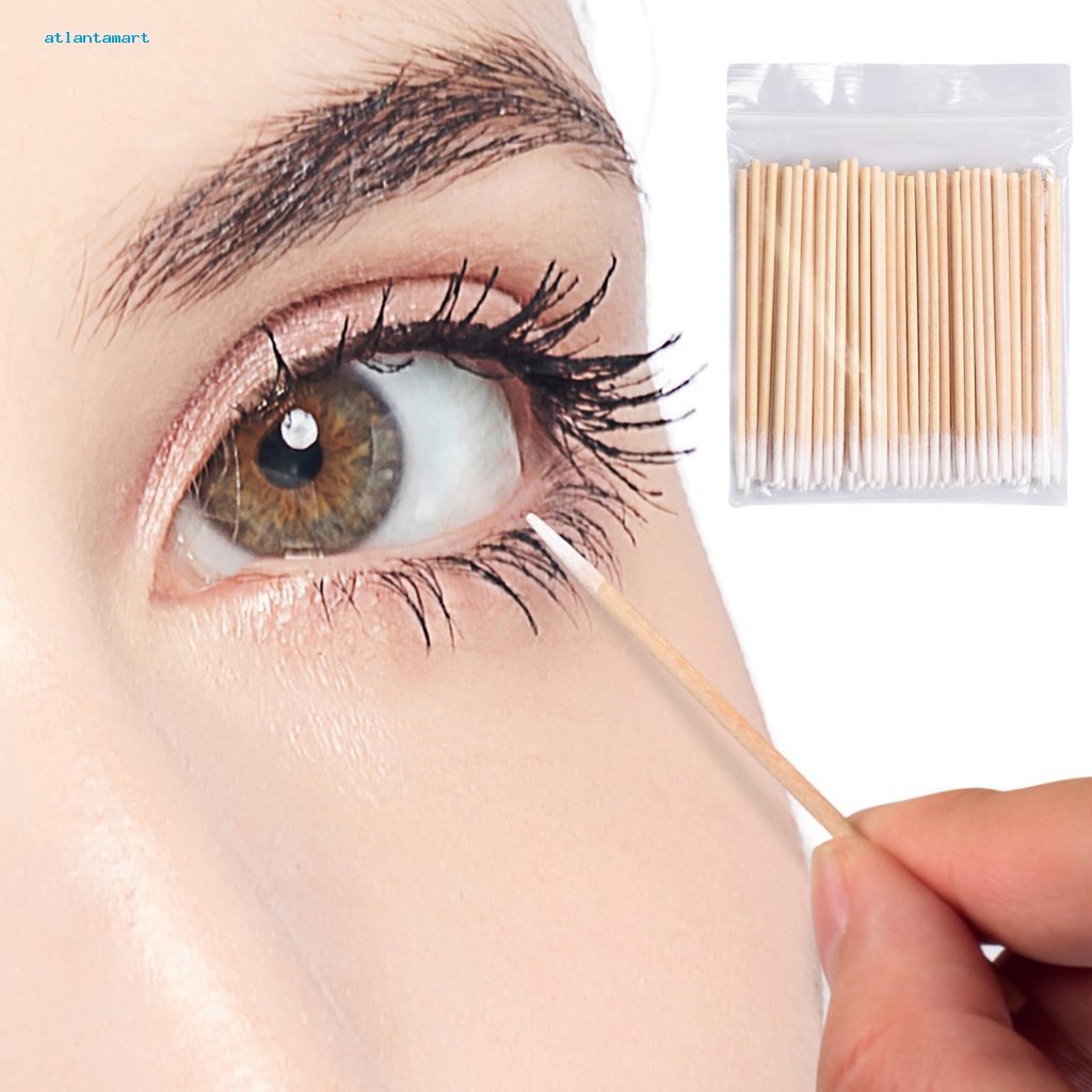 Atl 2 Bags Pointed Cotton Swab 200Pcs Pointed Makeup Cotton Swab Sturdy Shopee Philippines