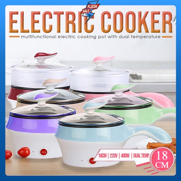 18Cm Multifunction Electric frying cooking pan, Electric Steamer Rice