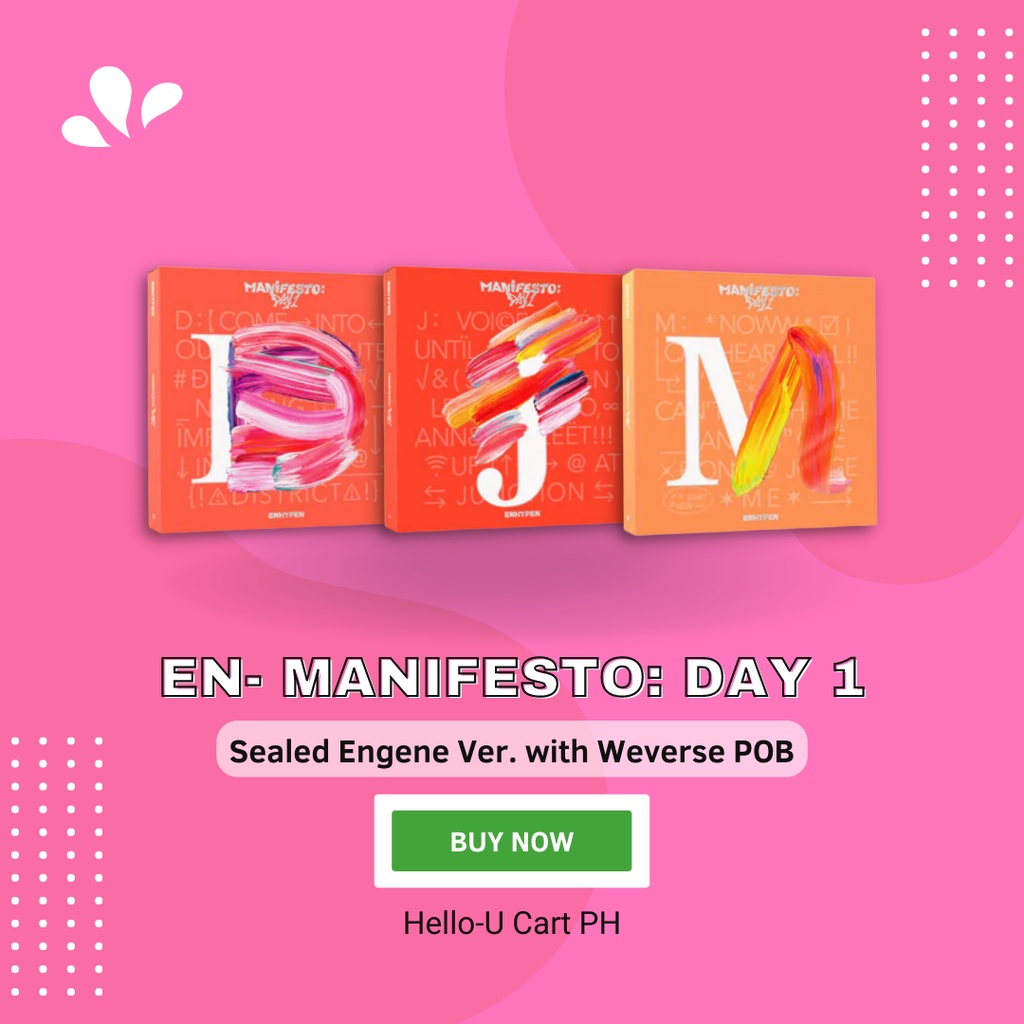 ENHYPEN Manifesto: Day 1 ENGENE Ver. Album With Weverse POB | Shopee ...