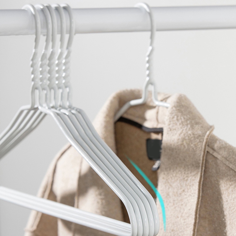 Plastic Coated Clothes Hanger Seamless Non-slip Thickened Dry and Wet ...