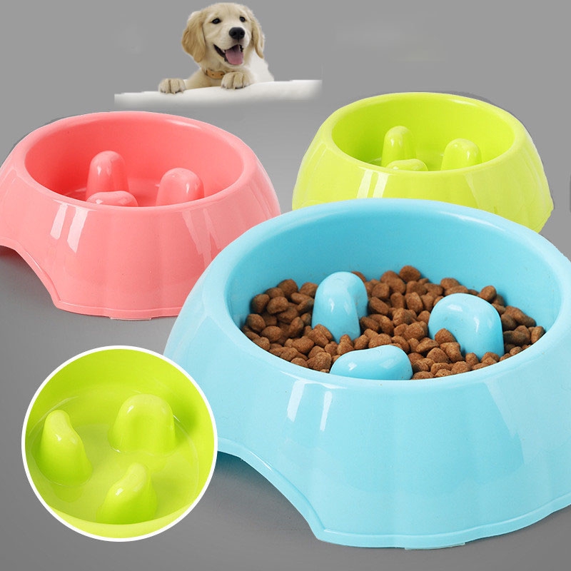 2019 New Pet Bowl Dog Cats Interactive Slow Food Feeder