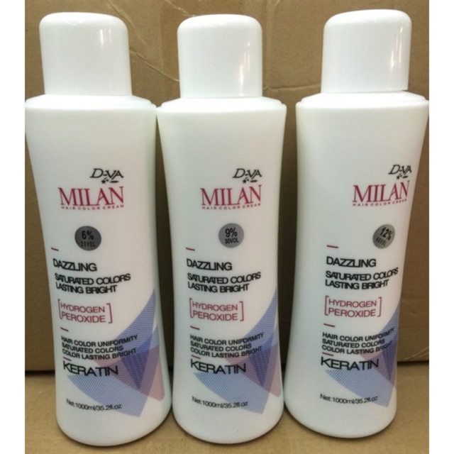 Milan hair peroxide 1000ml milan oxidizing keratin 6 9 12 1000g