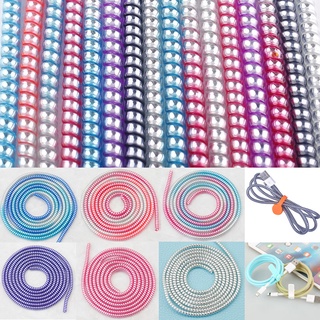 140cm/55inches Spiral Earphone Cord Protector Charging Cable Protector charger cord protective #1