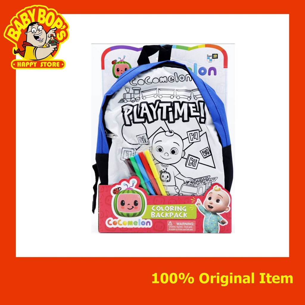COCOMELON OFFICIAL COLORING BACKPACK (100% ORIGINAL AND LICENSED ...