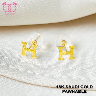 Twin Gold 18k Saudi Gold Pawnable New Design Letter 