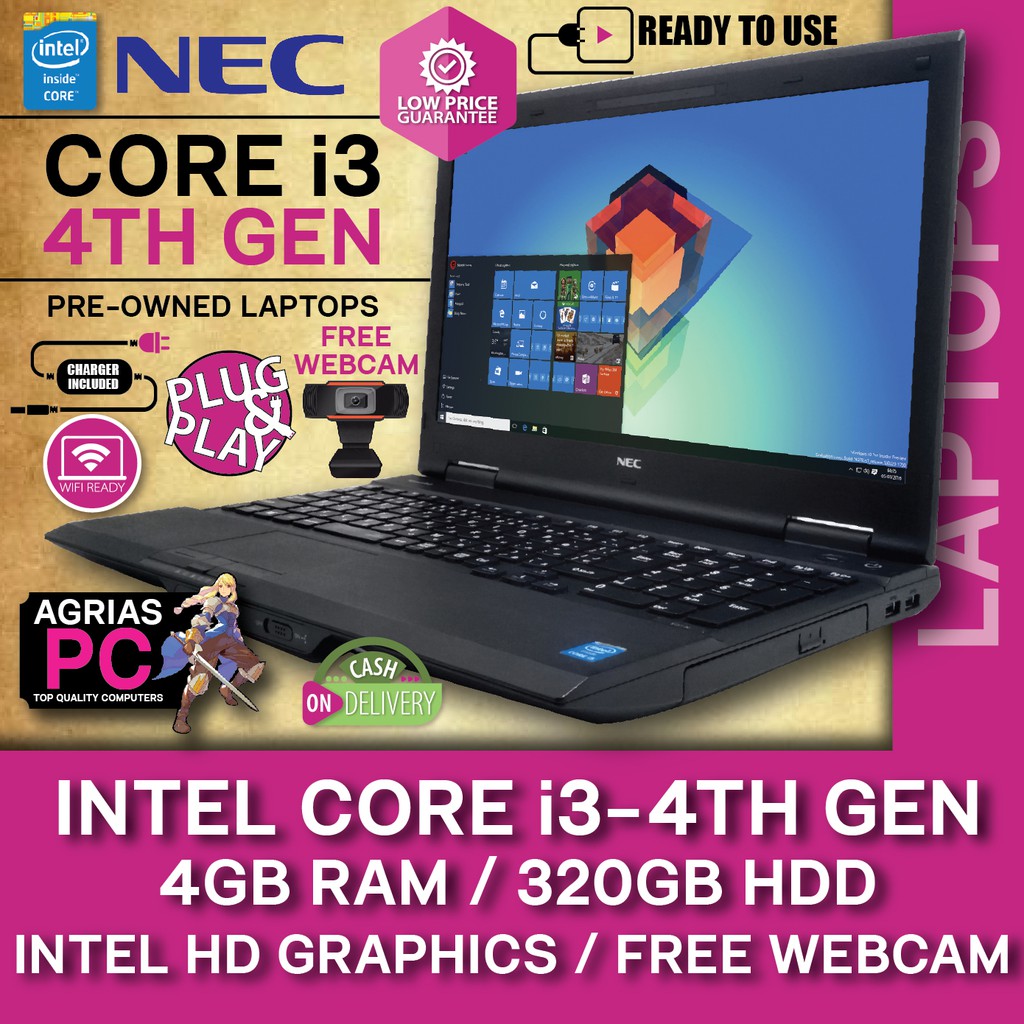 Laptop NEC Core i3 4th Gen 4gb Ram 320gb HDD | Shopee Philippines