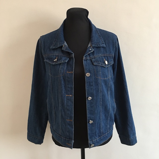 denim jacket with no collar