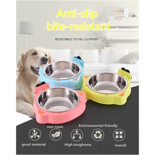 Pet hanging stainless steel bowl dog bowl dog food bowl cat bowl dog bowl thickened fixed cat